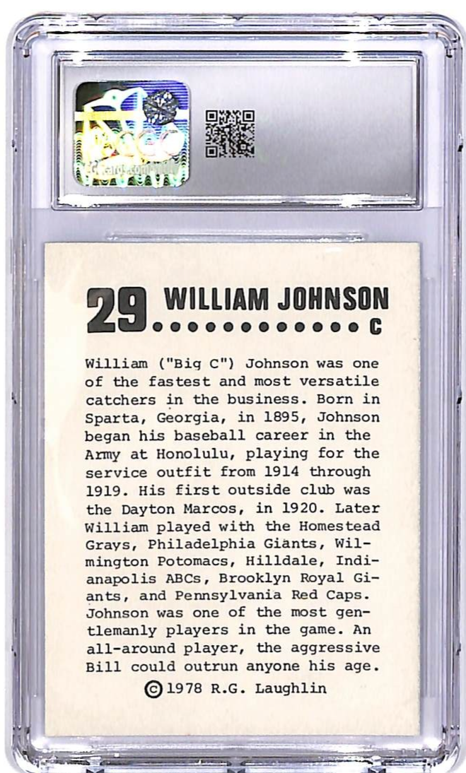 1978 Laughlin Long Ago Black Stars CGC 8.5 William Johnson #29