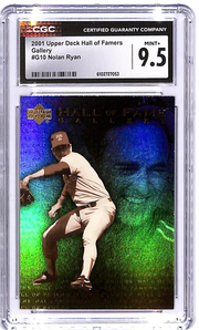2001 Upper Deck Hall of Famers Nolan Ryan Gallery G10 CGC 9.5 Rangers