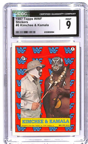 1987 Topps WWF Kimchee and Kamala Sticker #8 CGC 9