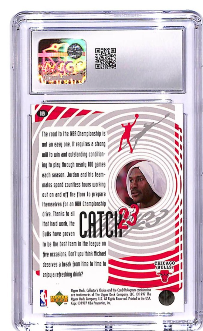 1997-98 Collectors Choice Michael Jordan #189 Catch 23 CGC 9.5 Bulls