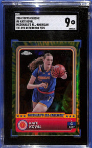 2024 Topps Chrome Mcdonald's A.A. Kate Koval #6 Tie-Dye Refractor #7/25 SGC 9