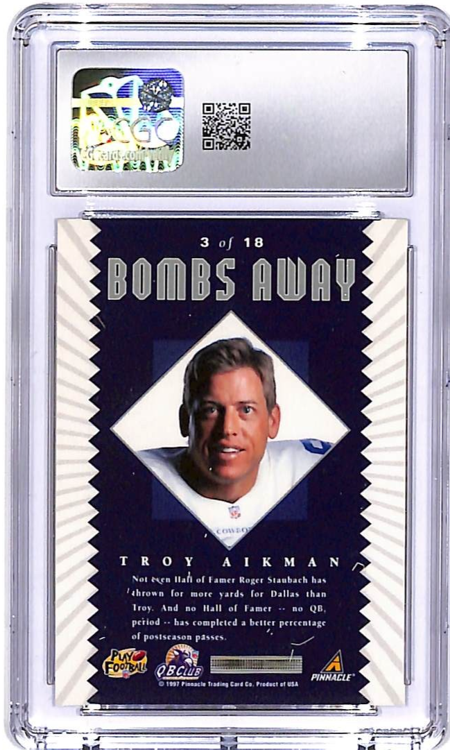 1997 Pinnacle X-Press Troy Aikman Bombs Away #3 CGC 9.5 Cowboys