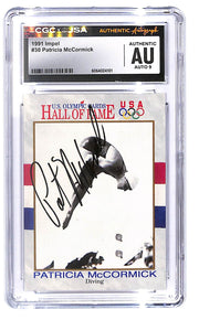 1991 Impel U.S. Olympicards Hall of Fame Pat McCormick #30 CGC Authentic Auto 9