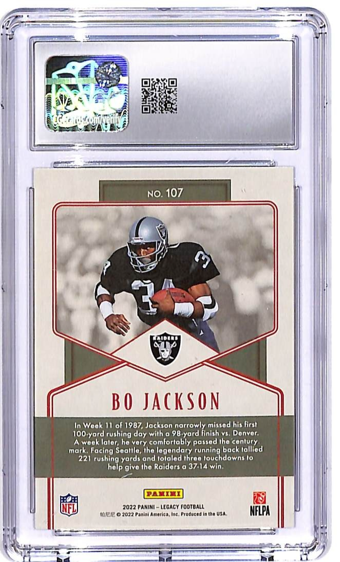 2022 Legacy Bo Jackson Legends #107 CGC 10 Raiders