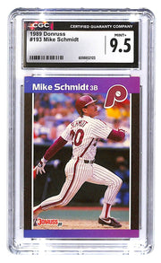 1989 Mike Schmidt Donruss #193 CGC Mint Plus 9.5