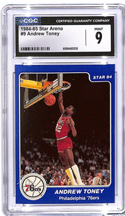 1984-85 Star Arena Andrew Toney #9 CGC 9 76ers