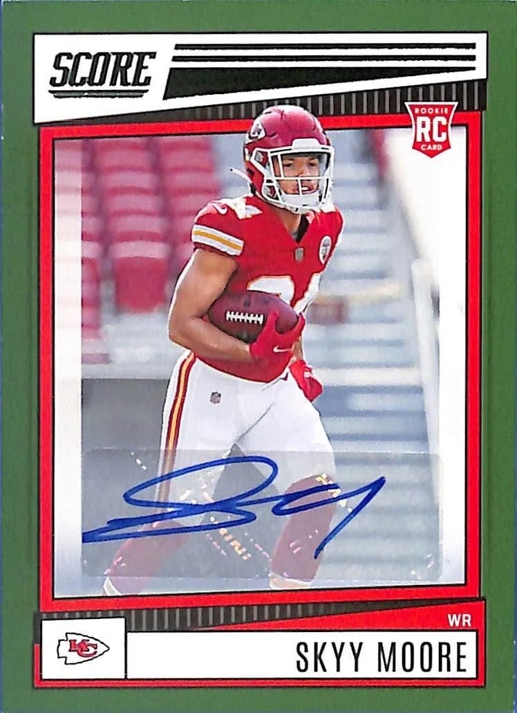 2022 Panini Score Football - Sky Moore RC AUTO KANSAS CITY CHIEFS