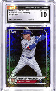 2025 Topps All Star Game Pete Crow-Armstrong Purple Foil /75 CGC 10 Cubs