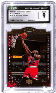 1996-97 Collectors Choice Michael Jordan A Cut Above #CA10 CGC 9 Bulls