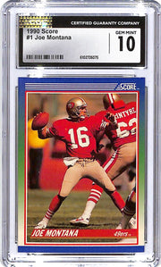 1990 Score Joe Montana #1 CGC 10 49ers