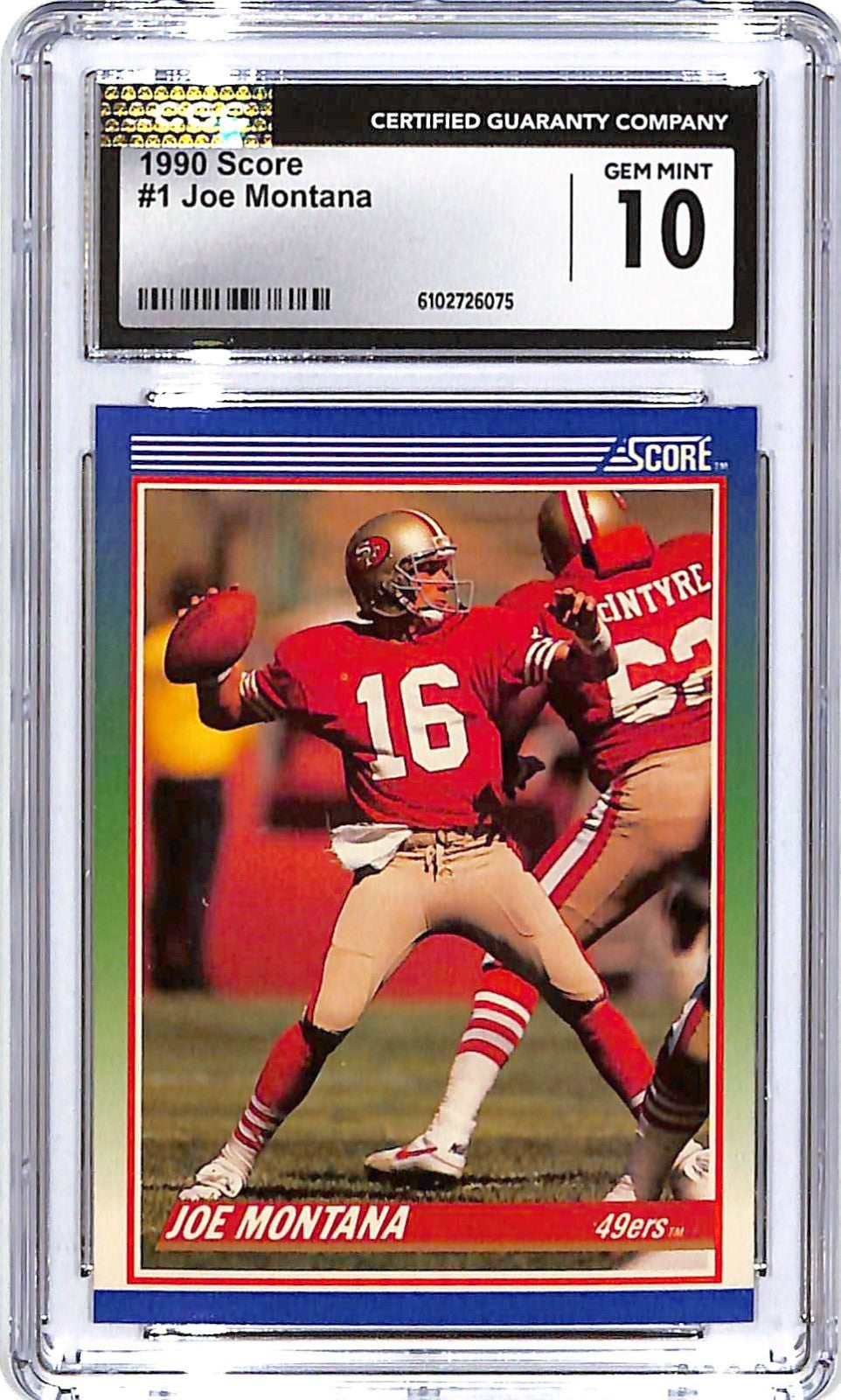 1990 Score Joe Montana #1 CGC 10 49ers