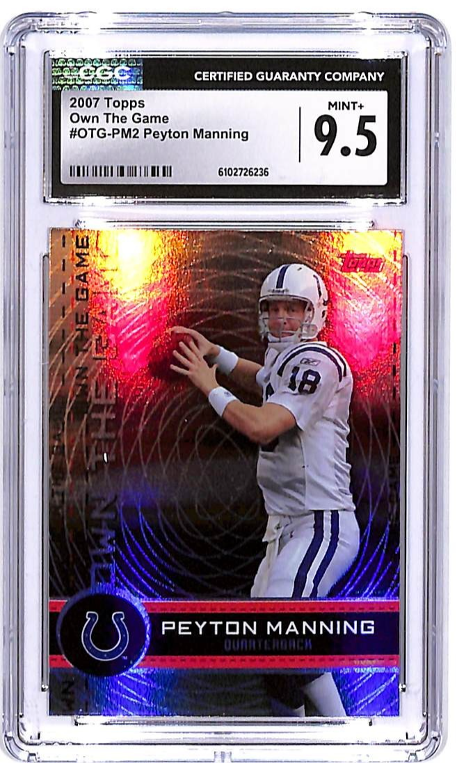 2007 Topps Peyton Manning Own The Game PM2 CGC 9.5 Colts