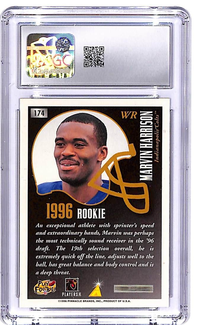 1996 Pinnacle Summit Marvin Harrison #174 Rookie RC CGC 9.5 Colts