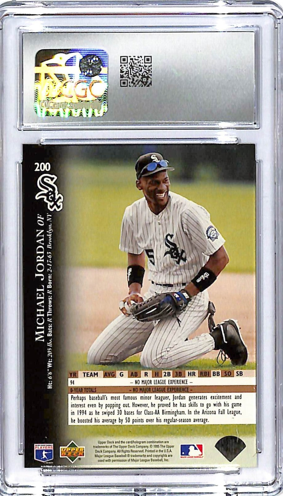 1995 Upper Deck Michael Jordan #200 CGC 10 White Sox