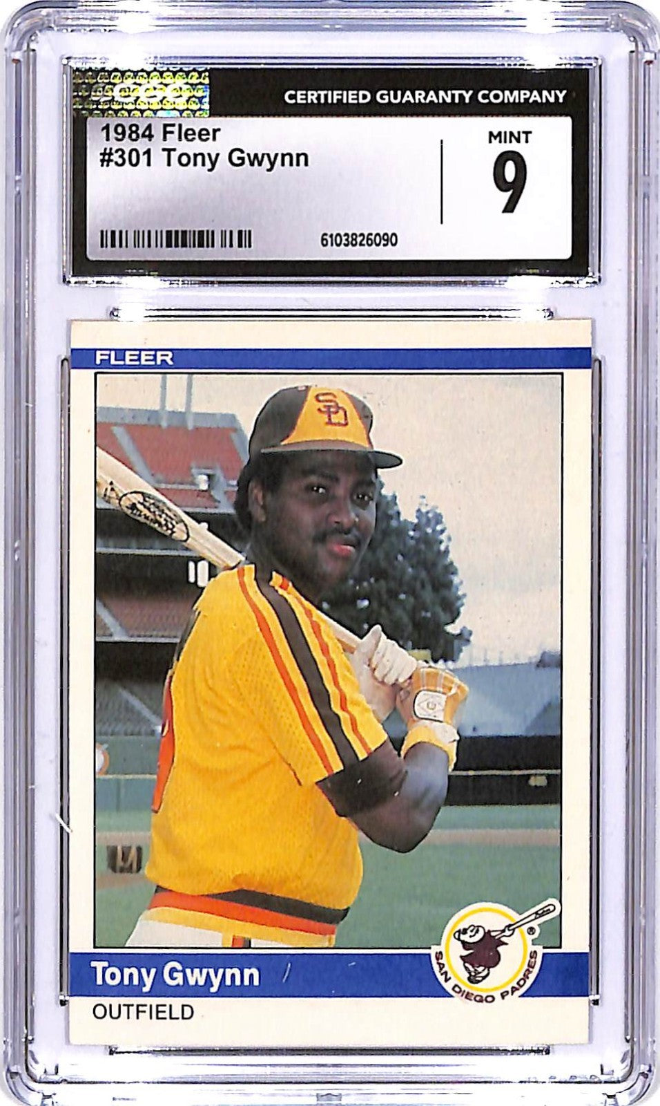1984 Fleer Tony Gwynn #301 CGC 9 Padres
