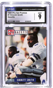 1991 Pro Set Promos Emmitt Smith Gazette #1 CGC 9 Cowboys