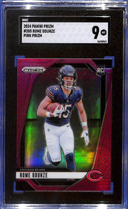 2024 Rome Odunze Panini Prizm - Rookies #385 Pink Prizm (RC) SGC 9 Chicago Bears
