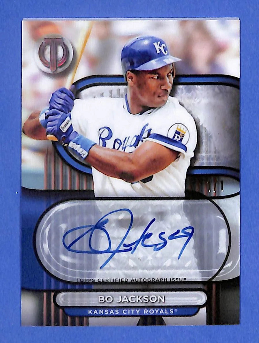 2024 Topps Tribute Bo Jackson TA-BJ Autograph #1/1 Kansas City Royals