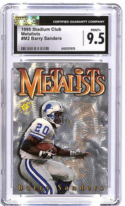1995 Stadium Club Barry Sanders Metalists M2 CGC 9.5 Lions