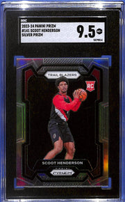 2023-24 Scoot Henderson Panini Prizm #141 Silver Prizm (RC) SGC 9.5