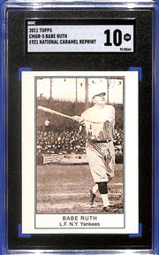 2011 Topps 1921 National Caramel reprints Babe Ruth #CMGR-5 SGC 10 GM HOF
