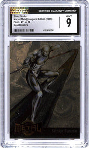 1995 Fleer Marvel Metal Silver SUrfer Gold Blasters #11 CGC 9