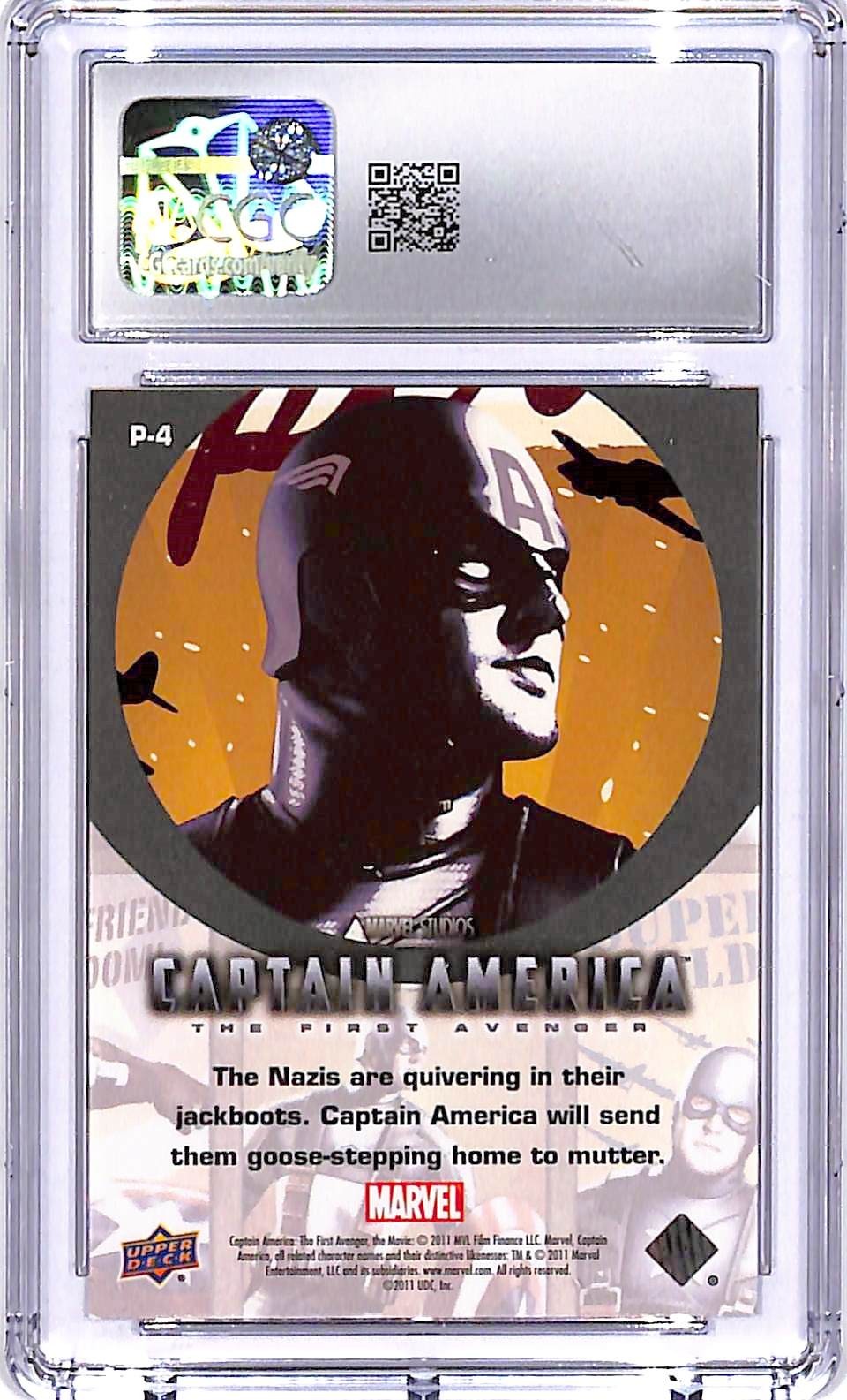 2011 Upper Deck Caption America The First Avenger Poster Series #4 CGC 9.5