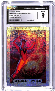 1994 Fleer Marvel Masterpieces Scarlet Witch Silver Holofoil #7 CGC 9