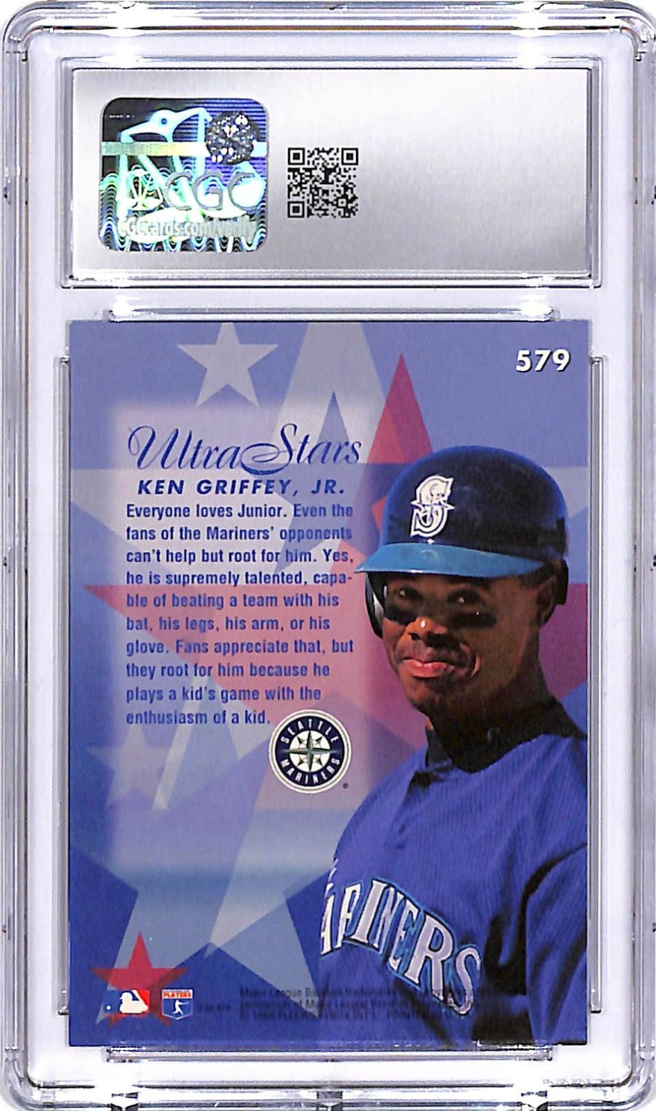 1996 Fleer Ultra Ken Griffey Jr #579 CGC 9 Mariners