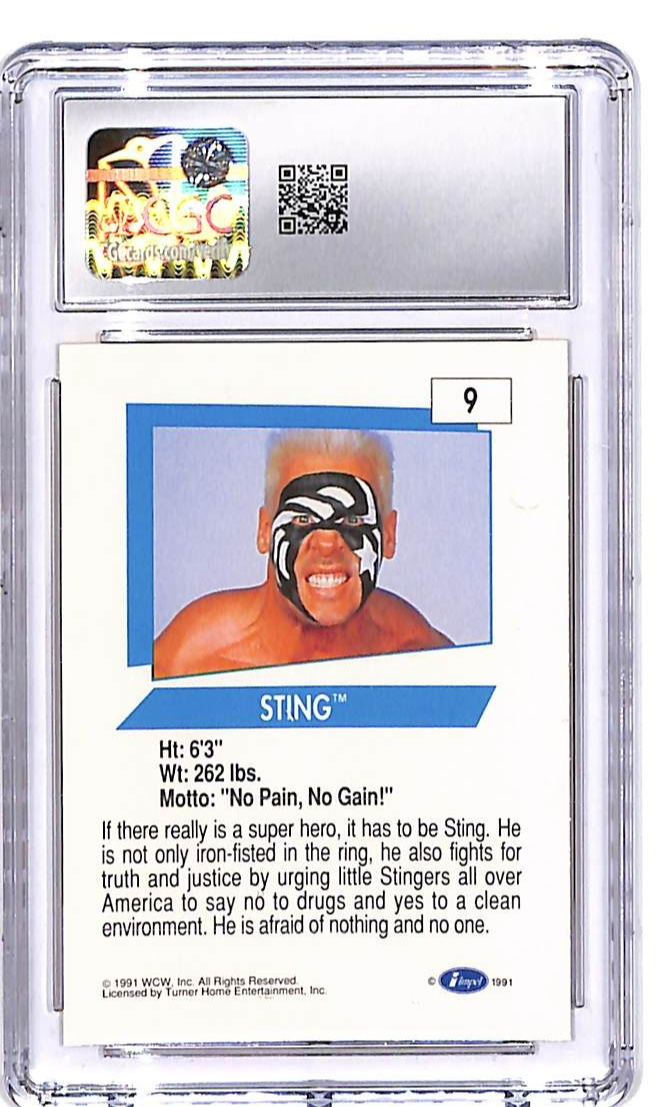 1991 Impel WCW Sting #9 CGC 9