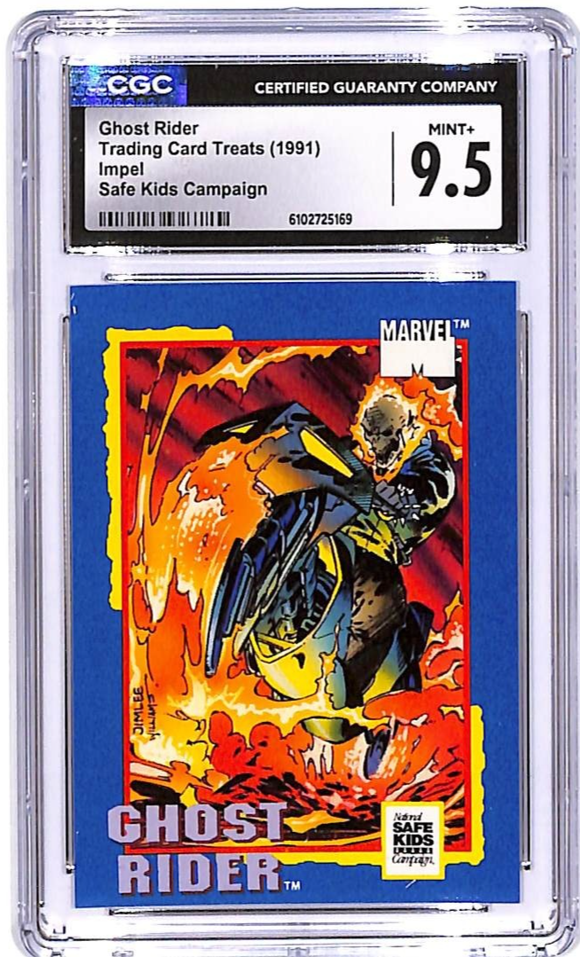 1991 Impel Safe Kids Campaign Trading Card Treats Ghost Rider CGC 9.5