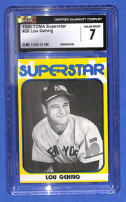 1980 TCMA Superstars - Lou Gehrig #28 CGC Grade NEAR MINT #7 New York Yankees
