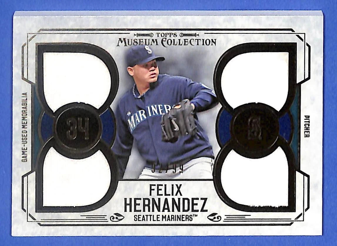 2015 Felix Hernandez Topps Museum Collection Quad Relic PPQR-FH #92/99