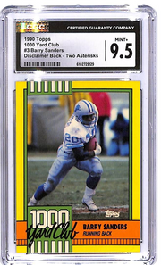 1990 Topps Barry Sanders 1000 Yard Club #3 CGC 9.5 Lions
