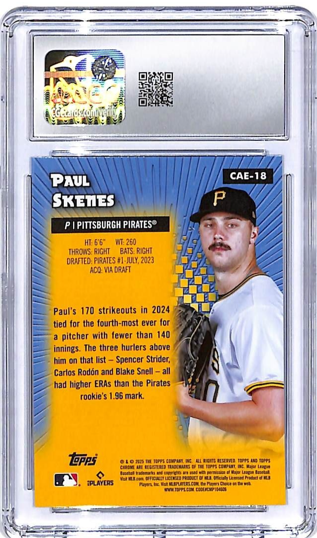 2025 Topps Chrome Paul Skenes All-Etch CGC 10 Pirates