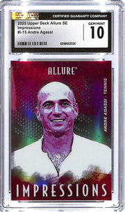 2025 Upper Deck Allure SE Andre Agassi Impressions #15 CGC 10 Tennis
