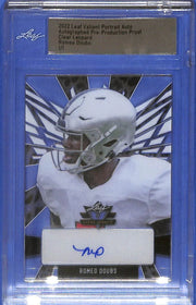 2022 Leaf Valiant Romeo Doubs Auto Autograph Rookie RC 1/1 Proof Packers