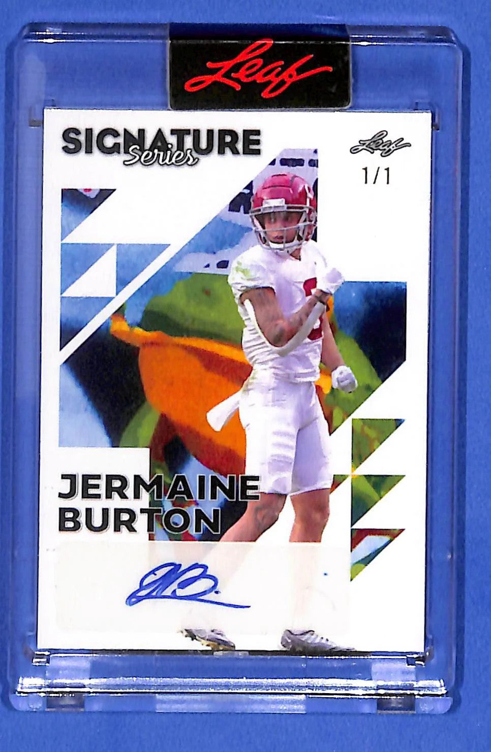 2023 Leaf Signature Series Jermaine Burton #BA-JB2 Neptune #1/1 (AU, RC)