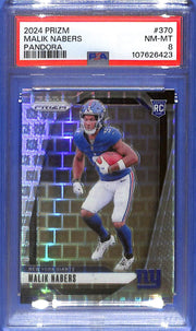 2024 Prizm Malik Nabers Rookie RC Pandora PSA 8 /400 Giants