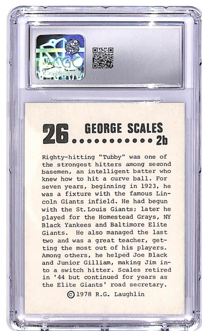 1978 Laughlin Long Ago Black Stars CGC 7 George Scales #26