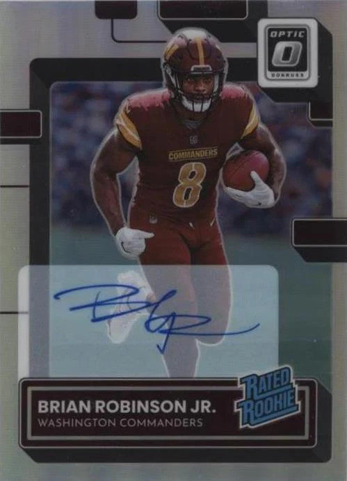 2022 Brian Robinson Jr. Donruss Rated Rookie # 227 Red Star #3/11 Auto SGC 10