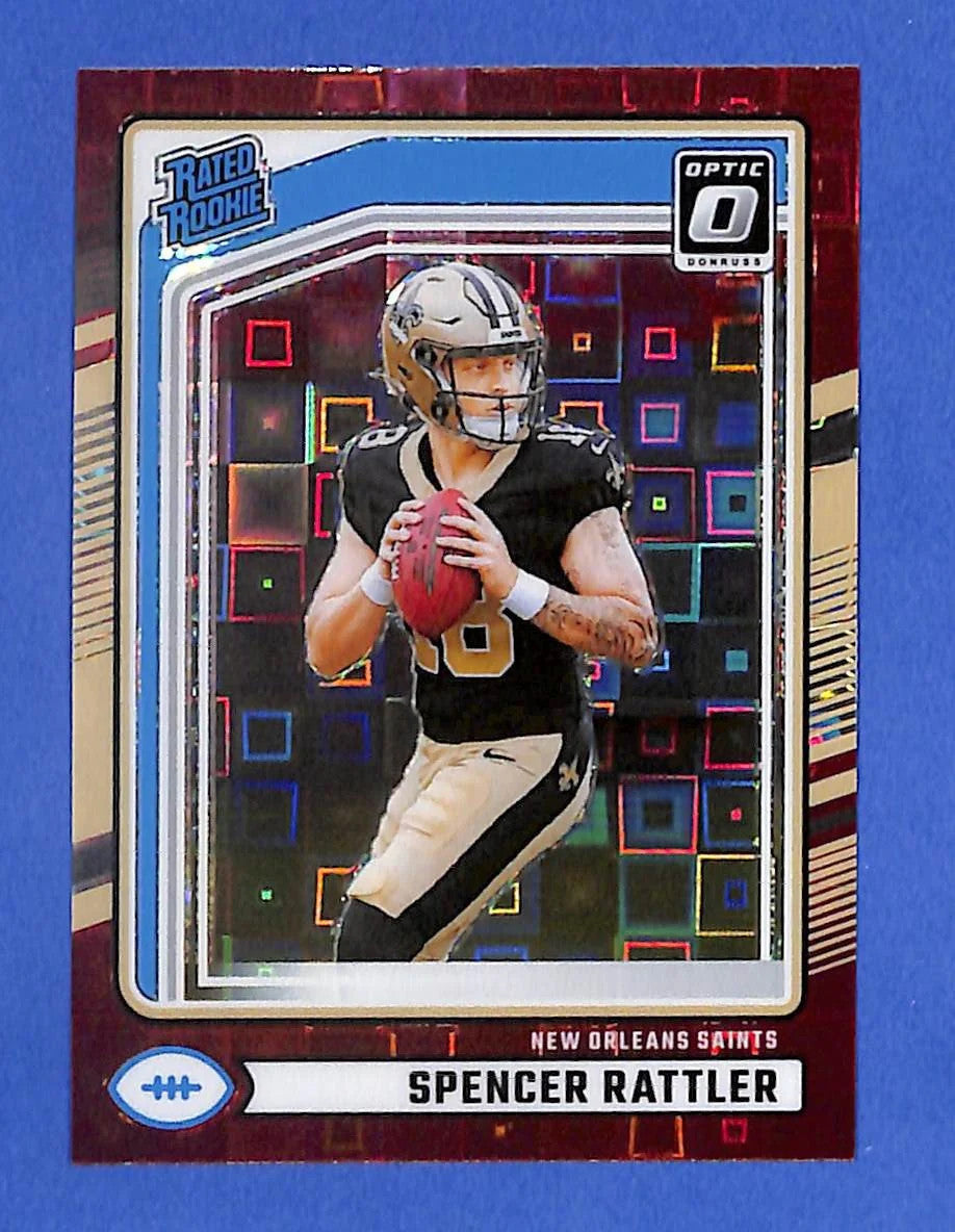 2024 Panini Donruss Rated Rookie Spencer Rattler #359 Optic Preview Red Pandora