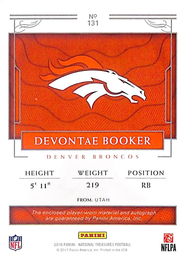 2016 Panini National Treasures - Rookie Patch Autograph Devontae Booker #131 /99