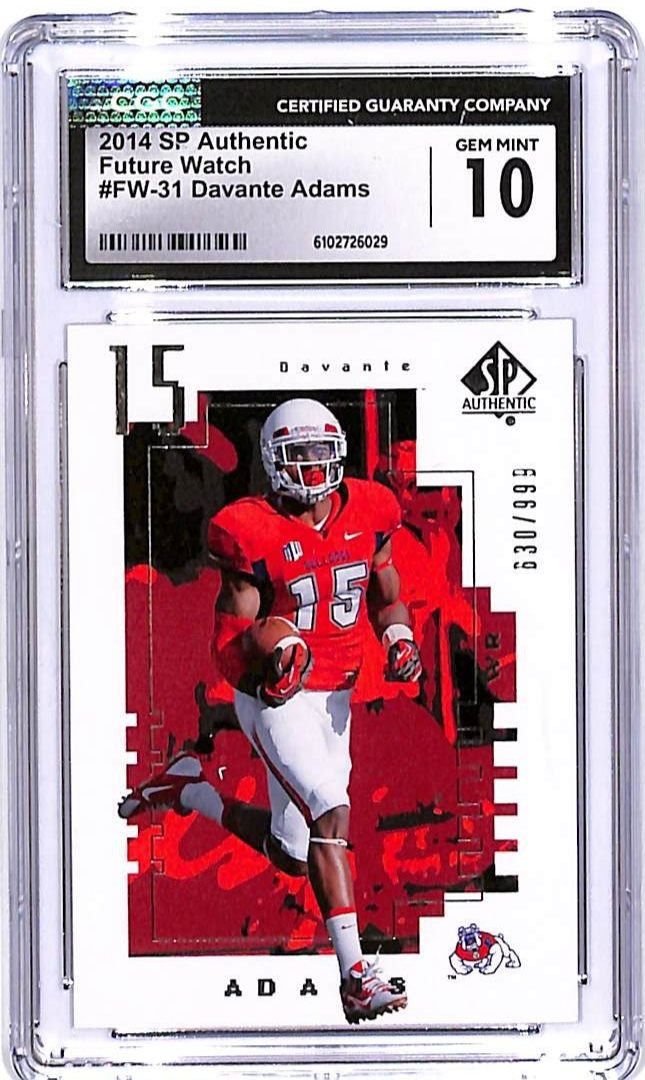 2014 SP Authentic Davante Adams Future Watch Rookie RC /999 #31 CGC 10