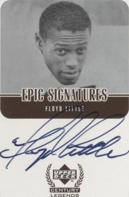 1999 Upper Deck Century Legends Epic Signatures Floyd Little #FL (AU) Broncos