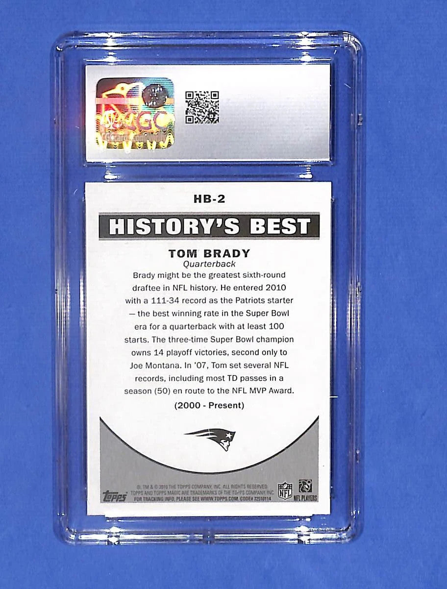 Tom Brady 2010 Topps Magic History's Best New England Patriots #HB-2 CGC 10