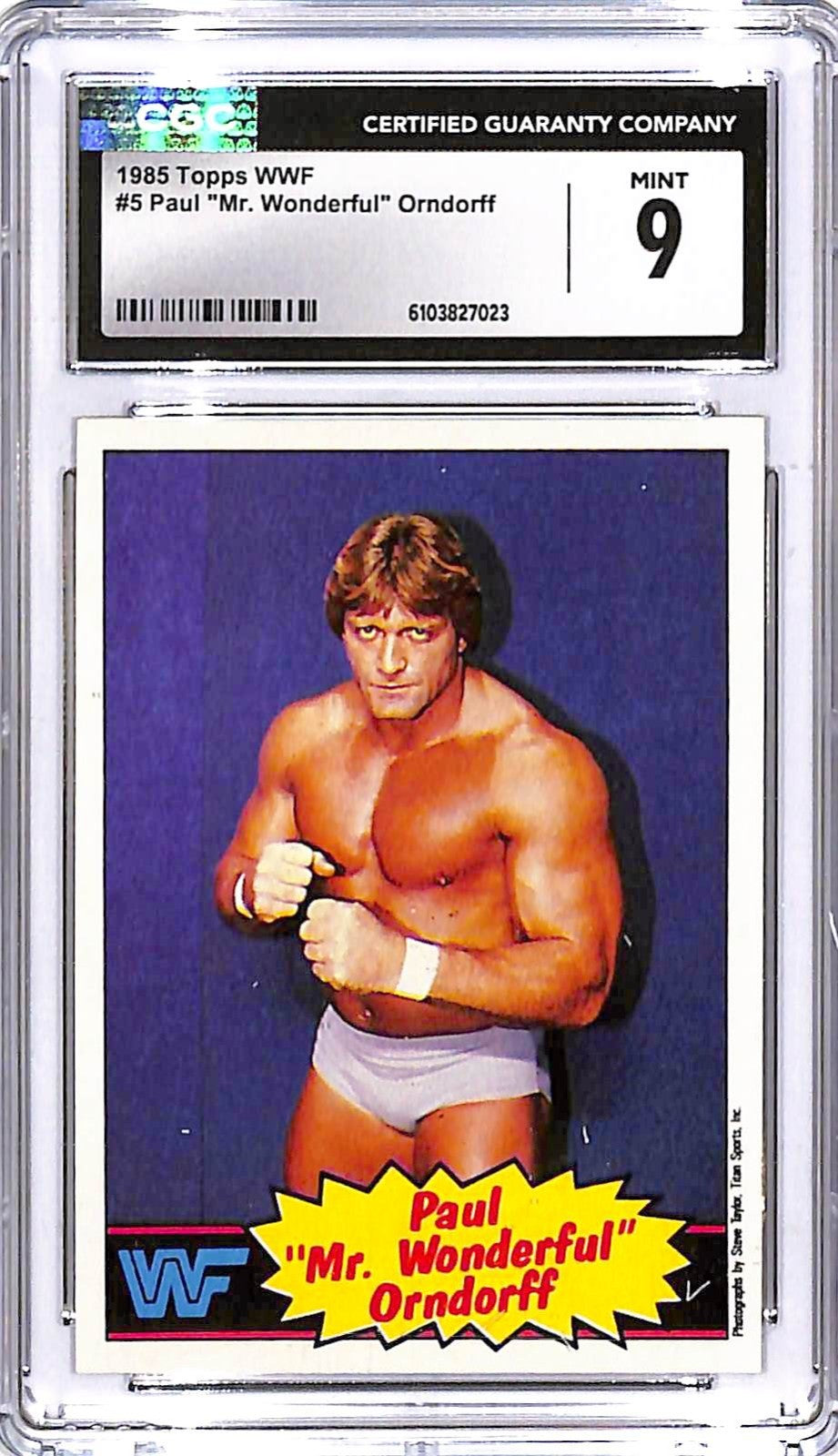 1985 Topps WWF - Paul Orndorff #5 CGC 9