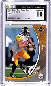 2004 Upper Deck Sweet Spot Hines Ward Silver CGC 10 #75 Steelers