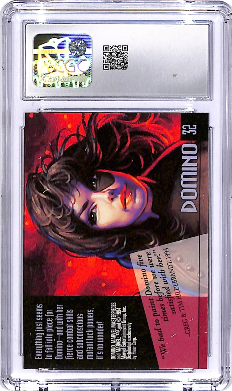 1994 Fleer Marvel Masterpieces Domino #32 CGC 9.5