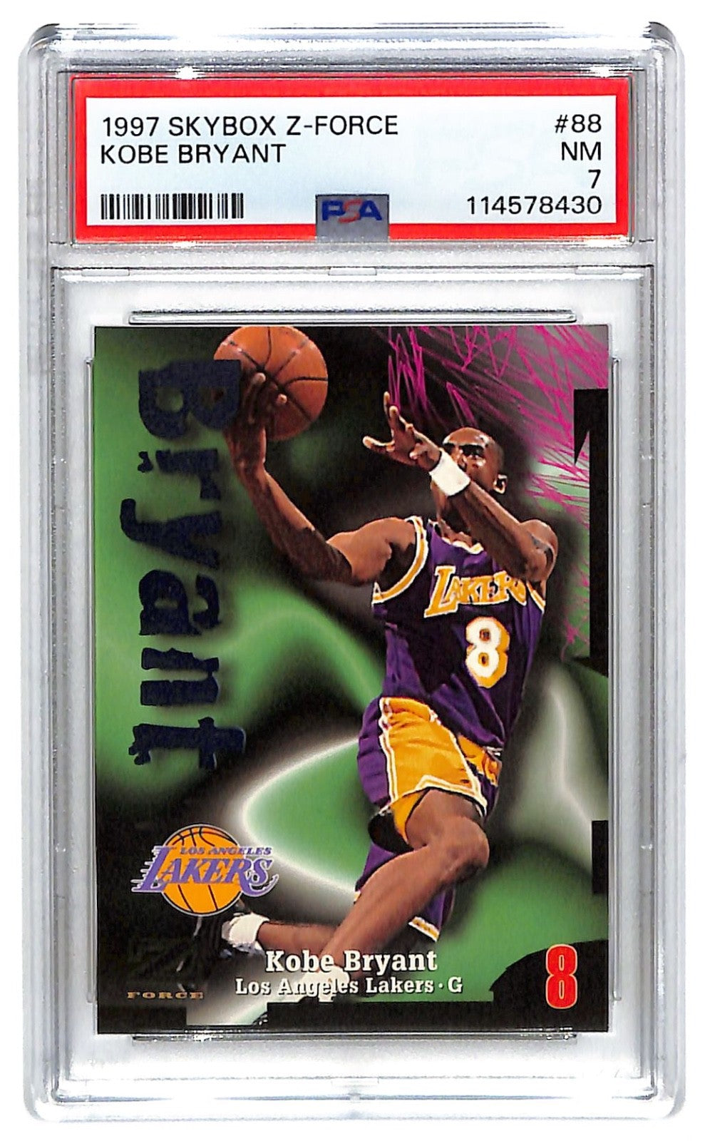 1997-98 Kobe Bryant Skybox Z-Force - #88 PSA Near Mint 7